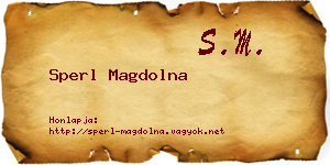Sperl Magdolna névjegykártya